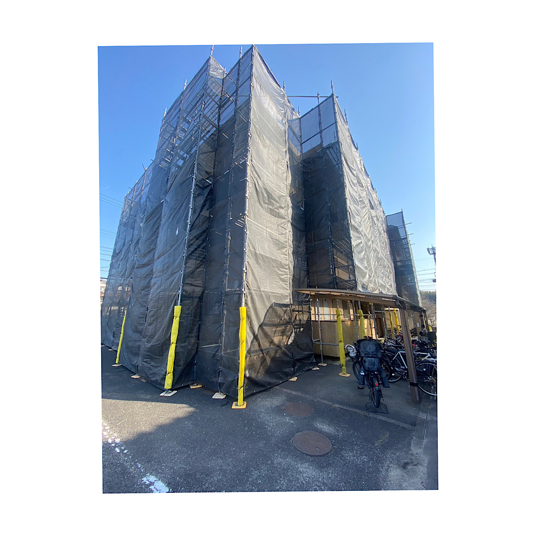 マンション外壁改修工事用足場 アイキャッチ画像