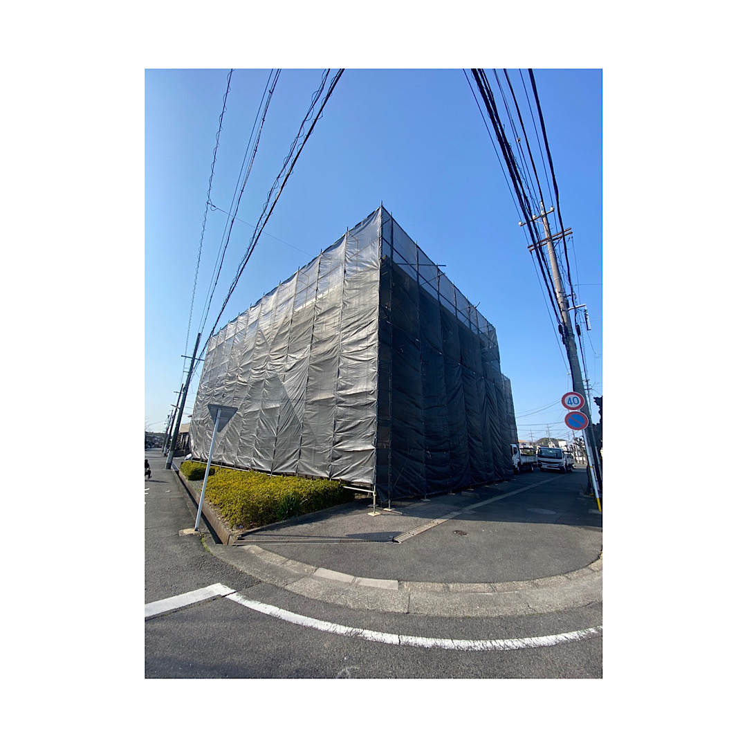 アパート外壁改修工事用足場 アイキャッチ画像