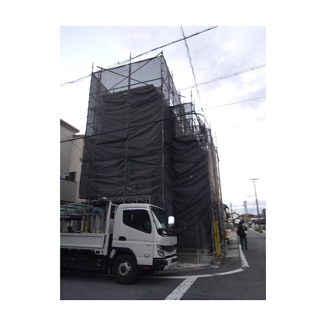 民家足場組み立て工事 屋根工事 アイキャッチ画像