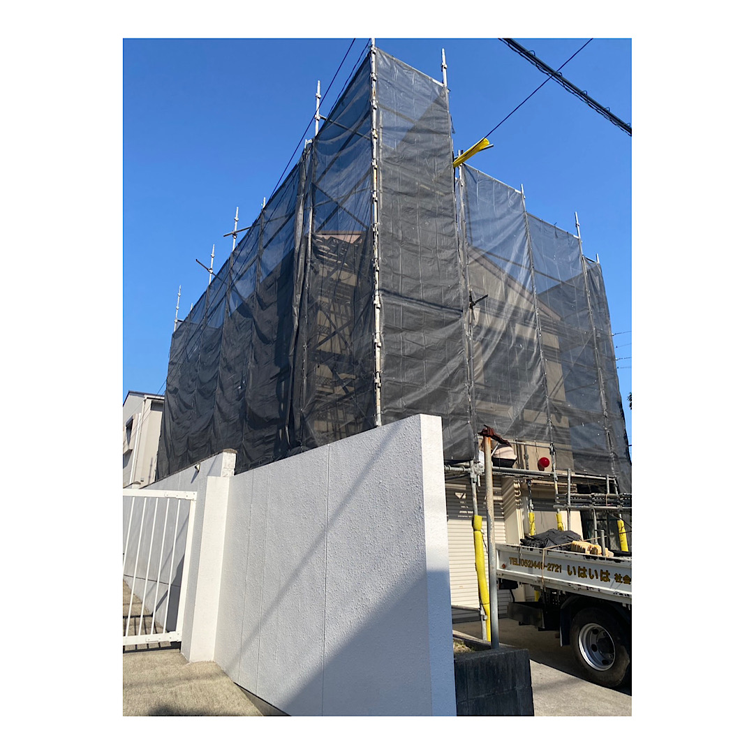 住宅足場組み立て工事 画像