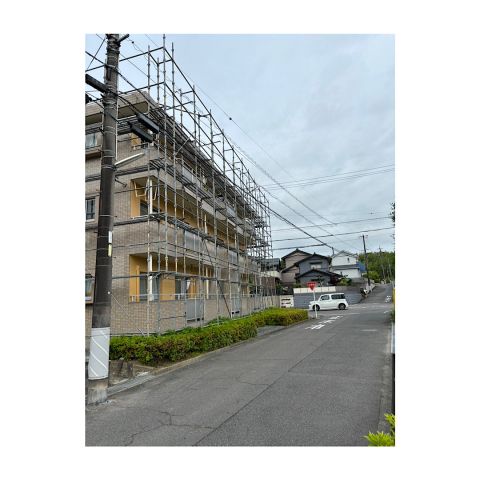 揖斐川町マンション足場工事