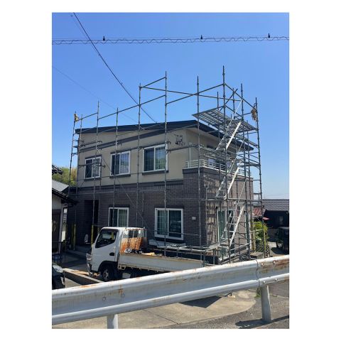 瀬戸市戸建てソーラー用足場