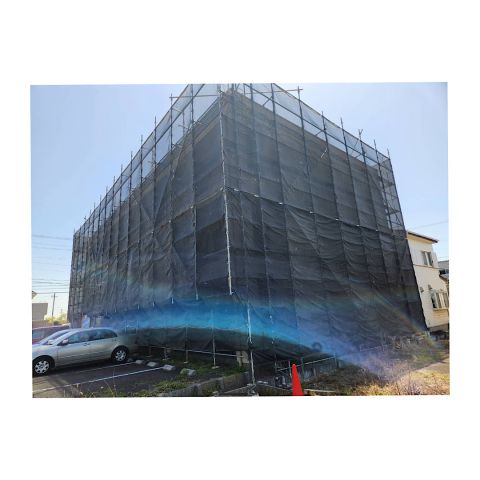 高山市マンション足場工事