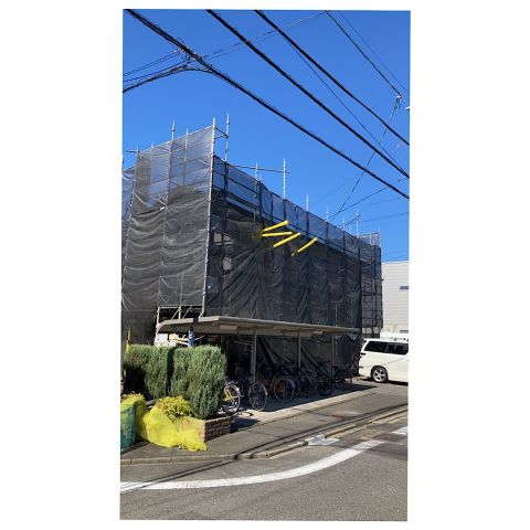 四日市市 アパート足場工事