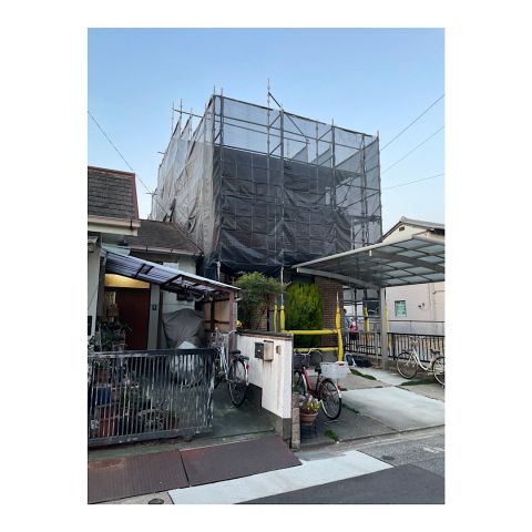 戸建て足場工事 住宅外壁リフォーム工事