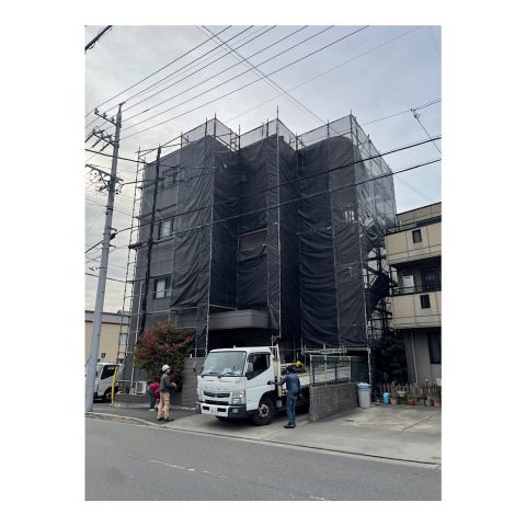 戸建て足場工事 住宅外壁リフォーム工事