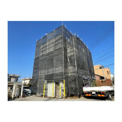 3階建て住宅足場組み立て工事