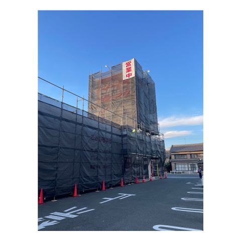 豊橋市 大型店舗足場組み立て工事