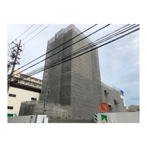 マンション足場工事 大型マンション外壁修繕工事