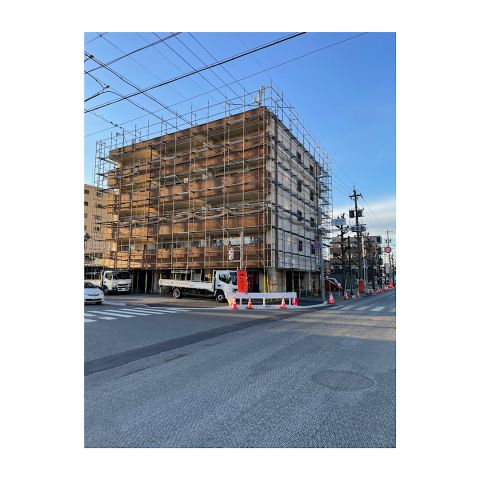 マンション足場組み立て工事