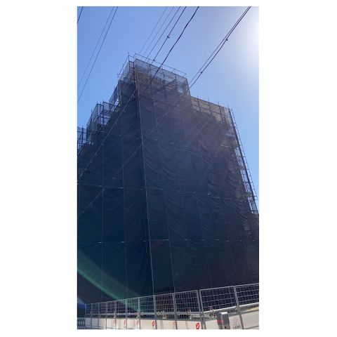 マンション足場工事 大型マンションリフォーム工事