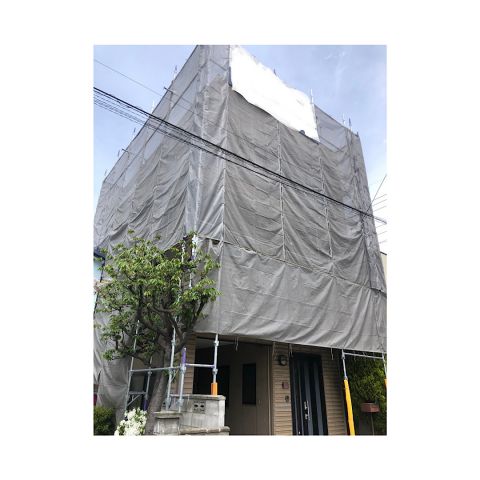 3階建て住宅足場工事