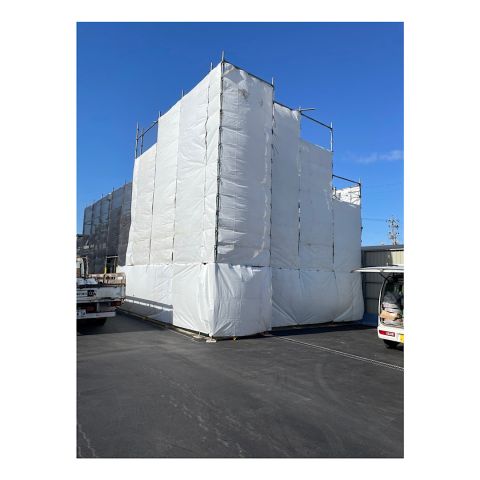 新築足場組み立て工事 先行足場