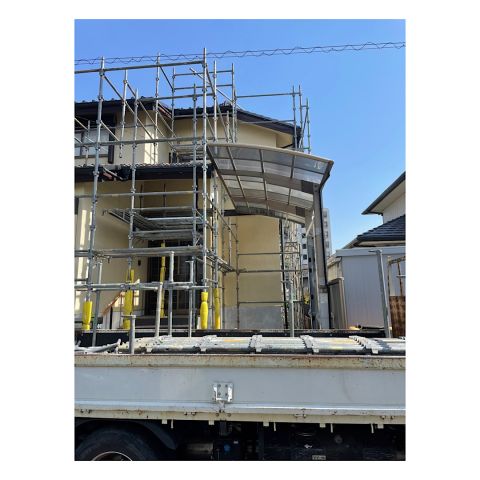 住宅足場組み立て工事 屋根工事 瓦伏せ替え工事