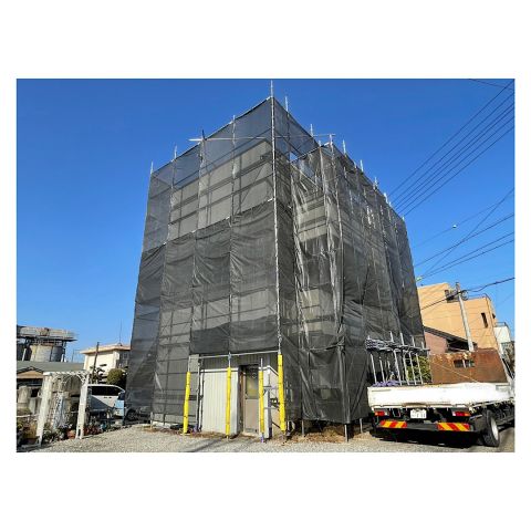 3階建て住宅足場組み立て工事