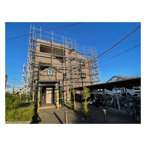 マンション足場工事 仮設足場