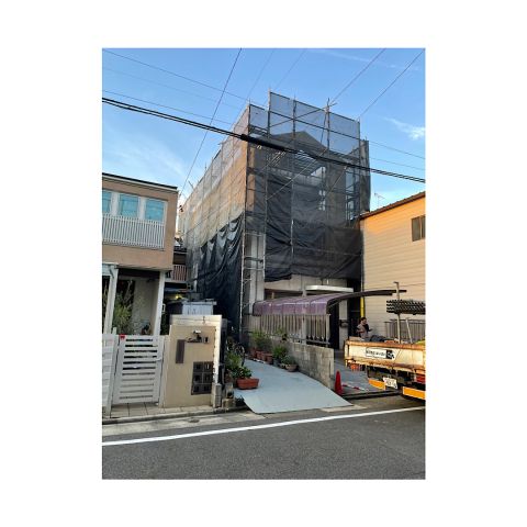 戸建て屋根工事用足場