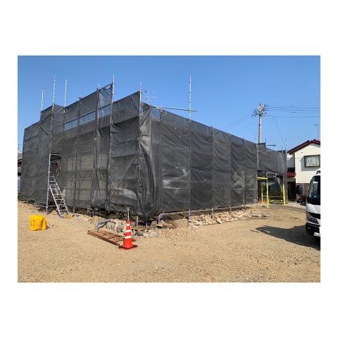 新築足場組み立て工事 先行足場 仮設足場