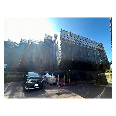 マンション足場組み立て工事 マンション外壁塗装工事