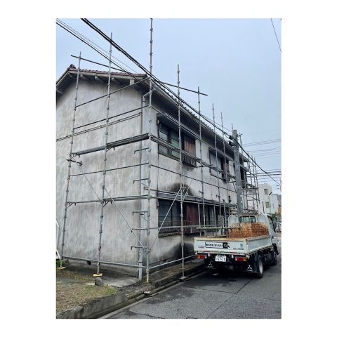 トイ取り替え用足場組み立て工事