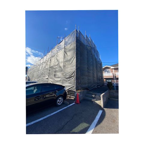 名古屋市西区 アパート足場組み立て工事 仮設工事