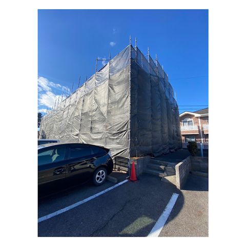 アパート足場組み立て工事 仮設足場工事