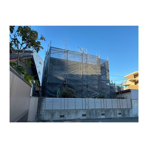 伊賀市 住宅屋根塗装用足場組み立て工事