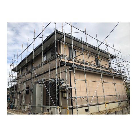 戸建ての仮設足場