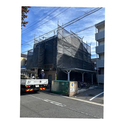 碧南市 戸建て足場工事 仮設足場