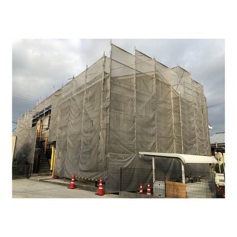 アパート足場組み立て工事 仮設足場 昇降階段