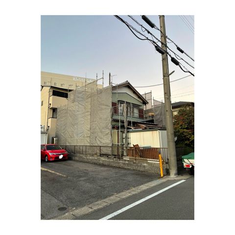 民家 仮設足場工事