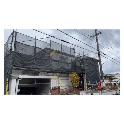 戸建て足場工事 昇降階段