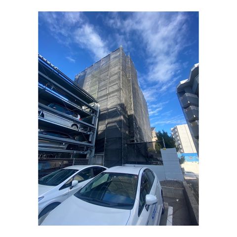 マンション足場組み立て工事 壁繋ぎ