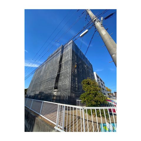 マンション足場組み立て工事 仮設工事