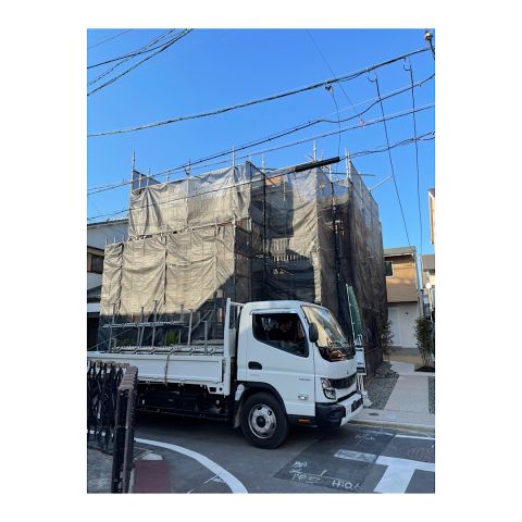 海津市 戸建て足場組み立て工事