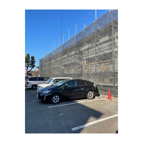 朝日町 アパート足場組み立て工事