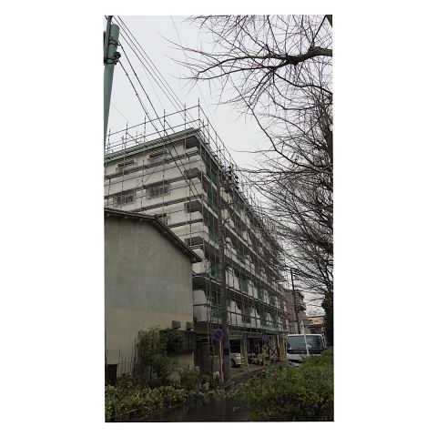 大型マンション足場組み立て工事 仮設工事