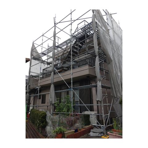 3階建て戸建て 足場組み立て工事