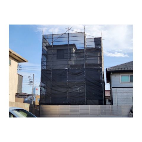 屋根塗装用足場組み立て工事