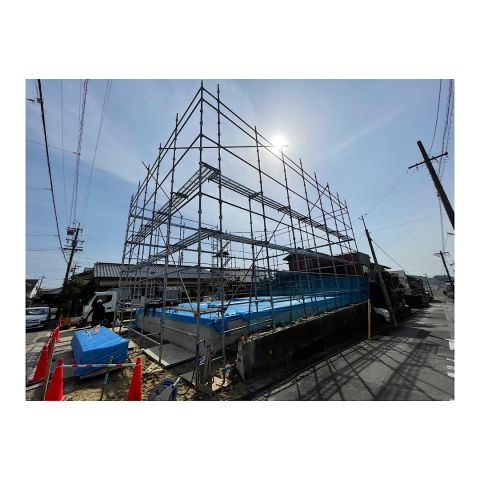 戸建て新築用足場 先行足場