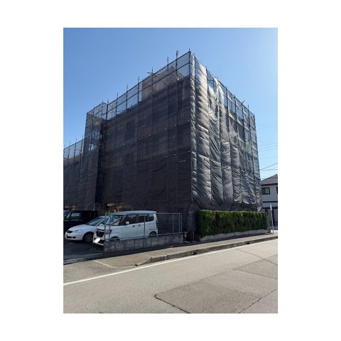 マンション足場組み立て工事