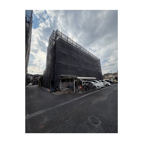 マンション足場組み立て工事