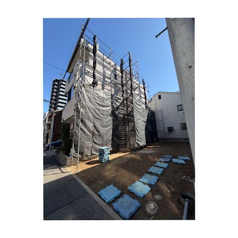 3階戸建て足場組み立て工事