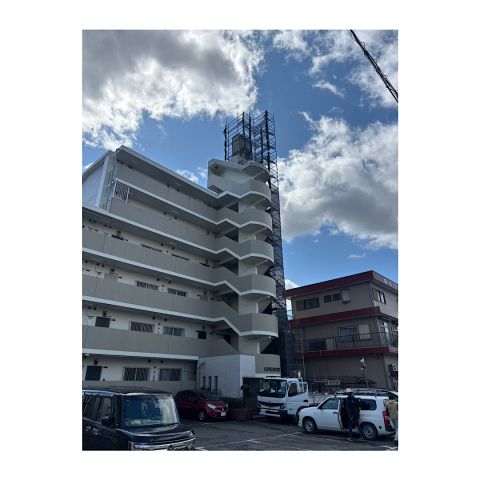 マンション足場組み立て工事