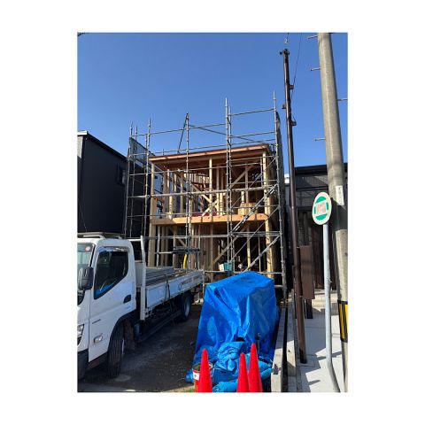 住宅先行足場組み立て工事