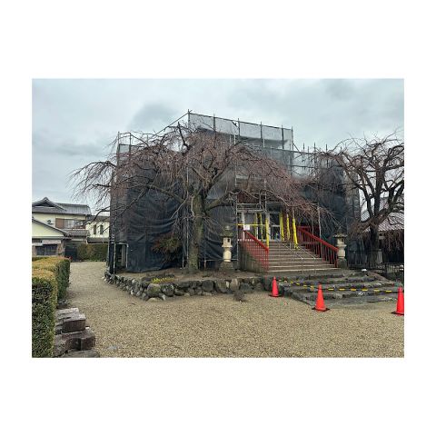 お寺足場組み立て工事