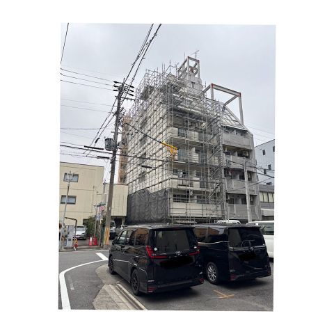 マンション足場組み立て工事